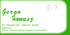 gergo hanusz business card